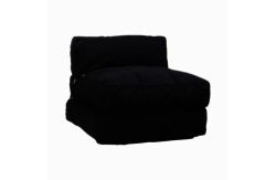 Leader Lifestyle Big Chill Fabric Futon Chair Bed - Black